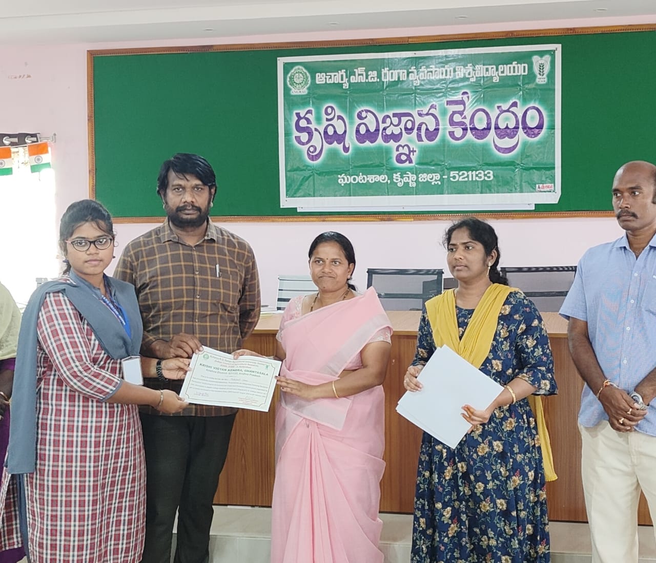 Certificate Distribution at KVK,Ghantasala